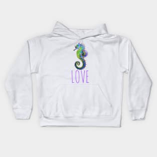 Love seahorse design Kids Hoodie